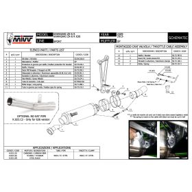 MIVV GP Black Slip-on Exhaust Approved for KAWASAKI ZX-6R 636 2013-2016