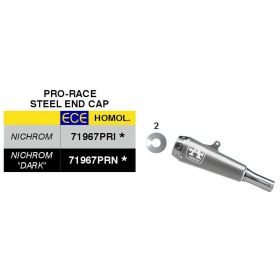 ARROW Pro-Race Slip-On Auspuff homologiert Nichrom für Kawasaki Z 500
