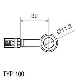 Raccordo tubo freno MATTHIES TYP100 11,2mm argento