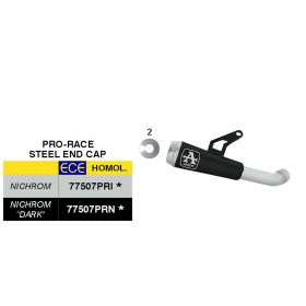 ARROW Slip-On Auspuff genehmigt Pro-Race schwarz Nichrom für Kawasaki Z 1100/Z 1100 SE