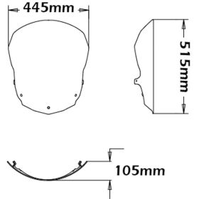 Cupolino ISOTTA intercambiabile Trasparente 515x445mm per BMW f 800 gt