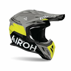AIROH AVIATOR ACE 2 FURY Glossy Yellow Cross Helmet