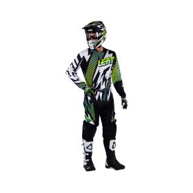 Completo moto LEATT Moto 3.5 Ride Storm verde nero maglia e pantaloni