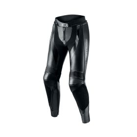 Pantalons de moto en cuir noir REBELHORN REBEL pour femmes