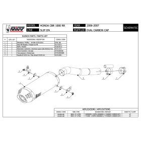 MIVV Oval Slip-on Auspuff homologiert in Carbon für HONDA CBR 1000 RR