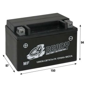 Batterie Gel Préchargée C4 CBTX7A-FA