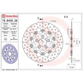 Disque de frein flottant BREMBO 78B40828 D.292 épaisseur 5 mm 5 trous pour HARLEY DAVIDSON