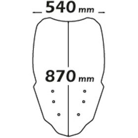 Parabrezza ISOTTA Maggiorato 870x540mm per BMW c 650 gt