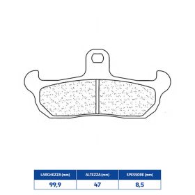 Jeu de plaquettes de frein avant CL BRAKES 2400EN10 frittées