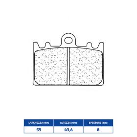 Plaquettes de frein CL BRAKES 2363XBK5 Paire en composé fritté pour KAWASAKI ZXR R NINJA 400