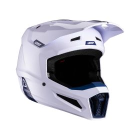 LEATT Moto 2.5 Motocross helmet white blue