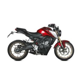 MIVV Mk3 Komplettschwarzes Auspuffsystem für HONDA CB 125 R 2021-2024