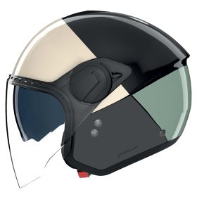 Casco jet urbano NOLAN N20-2 Visor Blocco 354 nero avorio
