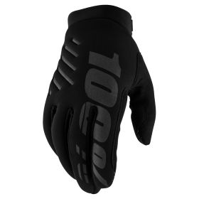 Kinder Motorcrosshandschuhe 100% BRISKER YOUTH Schwarz Größe M