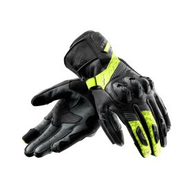 REBELHORN VIPER men's motorcycle gloves in black/grey/fluorescent yellow