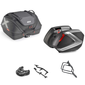 Kit de Top Case GIVI X-LINE V37 Noir/Rouge 40/37L pour SUZUKI DL V STROM