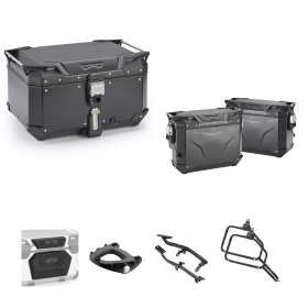 GIVI EVO SMART aluminum black top case luggage 58/37-33L for BMW R GS ADVENTURE