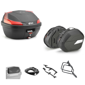 Kit GIVI bauletto BLADE borsa WL900B nero rosso 37/25L per YAMAHA