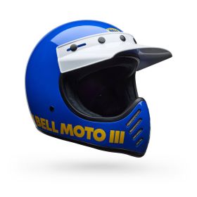 Casco enduro dual road BELL Moto-3 Classic blu lucido