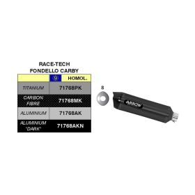 ARROW Race-Tech Slip-On Auspuff Dunkel Aluminium Carby Kappe Anschluss DUCATI Monster 1200