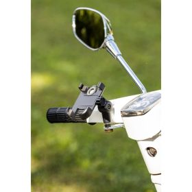 Specchietto manubrio FAR destro cromo con kit montaggio per Piaggio