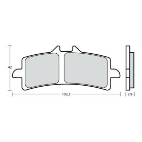 Plaquettes de frein sinterisées BREMBO Z04 M497Z04 paire piste