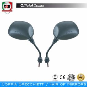 Coppia specchietti manubrio omologati FAR 0877/0878 neri