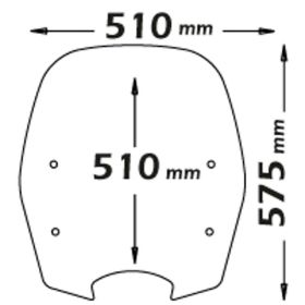 Parabrezza ISOTTA 575x510mm per HONDA sh mode