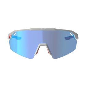 LEATT SpeedViz Lite Iriz Cryztal Sonnenbrille Weiß Blaue Linse 10%