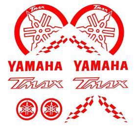 SET 12 ADESIVI ROSSO GRAFICA CARENA DECALS