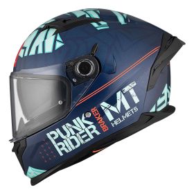 Casques Integraux MT Helmets Braker SV Punk Rider C7 Noir Bleu Mat