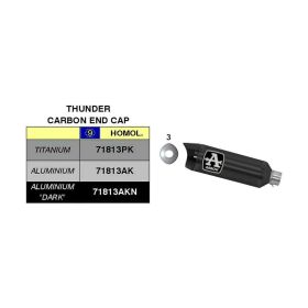 ARROW Thunder Slip-On Auspuff dunkler Aluminiumkappe Anschluss für KTM RC 390 2015-2016
