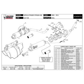 Silencieux MIVV Oval Double Slip-on en acier inoxydable pour APRILIA Pegaso Strada 650
