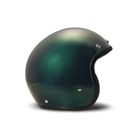 Casco Jet Cafe Racer DMD RETRO Verde Scuro Lucido