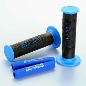 Poignées POLINI Evolution noires/bleues