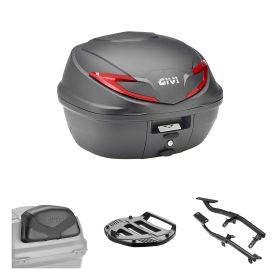 Kit bauletto GIVI B360 nero rosso per SUZUKI GSF 600/1200 Bandit / S