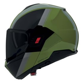 Casque modulable réversible NOLAN N120-1 Verniciatura Speciale 354 vert noir