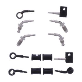 JMP 5 Brake Line Tubes HBF-4776-V-MBK Black Steel for Kawasaki ER-6N 650 ABS