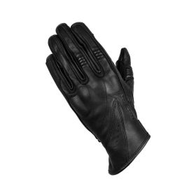 Gants de moto pour femmes en cuir noir REBELHORN RUNNER