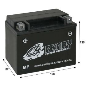 Batterie gel préchargée C4 CBTX12-FA