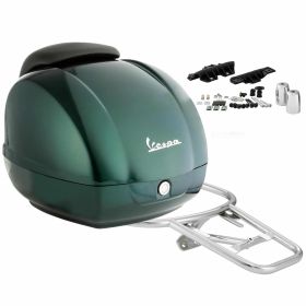 PIAGGIO 36L Top Case Kit Grün Braun Polsterplatte und Montage enthalten