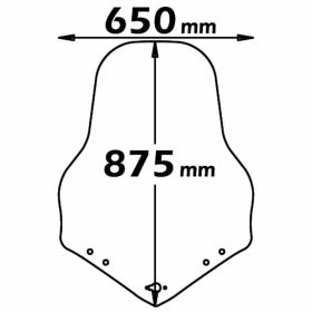 ISOTTA Hochwindschild 875x650mm für KYMCO