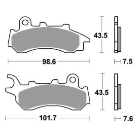 SBS 233HF Brake Pad Set Ceramic Compound for HONDA