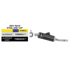 ARROW Indy-Rennsport Slip-On Auspuff genehmigt schwarz Alu Edelstahl-Kap Yamaha Teneré 700