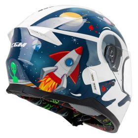 Full face helmet child CGM 265S MICRO SPACE blue white