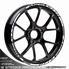 RIM WHEEL STICKERS DECALS SPORT LINE WHITE FOR NINJA ZX R 600 1000 250 300