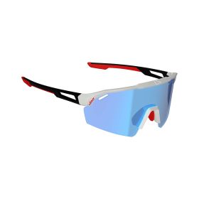 LEATT SpeedViz Lite Iriz Cryztal Sonnenbrille Weiß Blaue Linse 10%