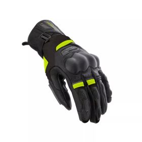 REBELHORN RANGE men's leather motorcycle gloves black/anthracite/fluorescent yellow