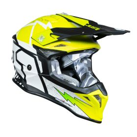 Casco Motocross JUST1 J39 POSEIDON giallo fluo/nero/bianco