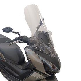 Parabrezza FABBRI Exclusive trasparente 590x870mm con Paramani per Kymco Downtown GT 350